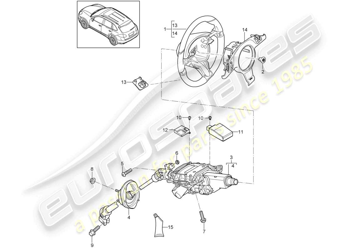 a part diagram from the porsche 2018 (cayenne e2 92a) parts catalogue