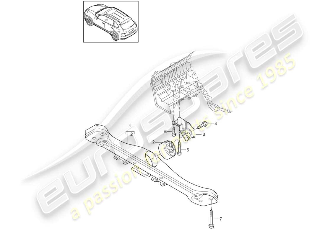 a part diagram from the porsche 2014 (cayenne e2 92a) parts catalogue