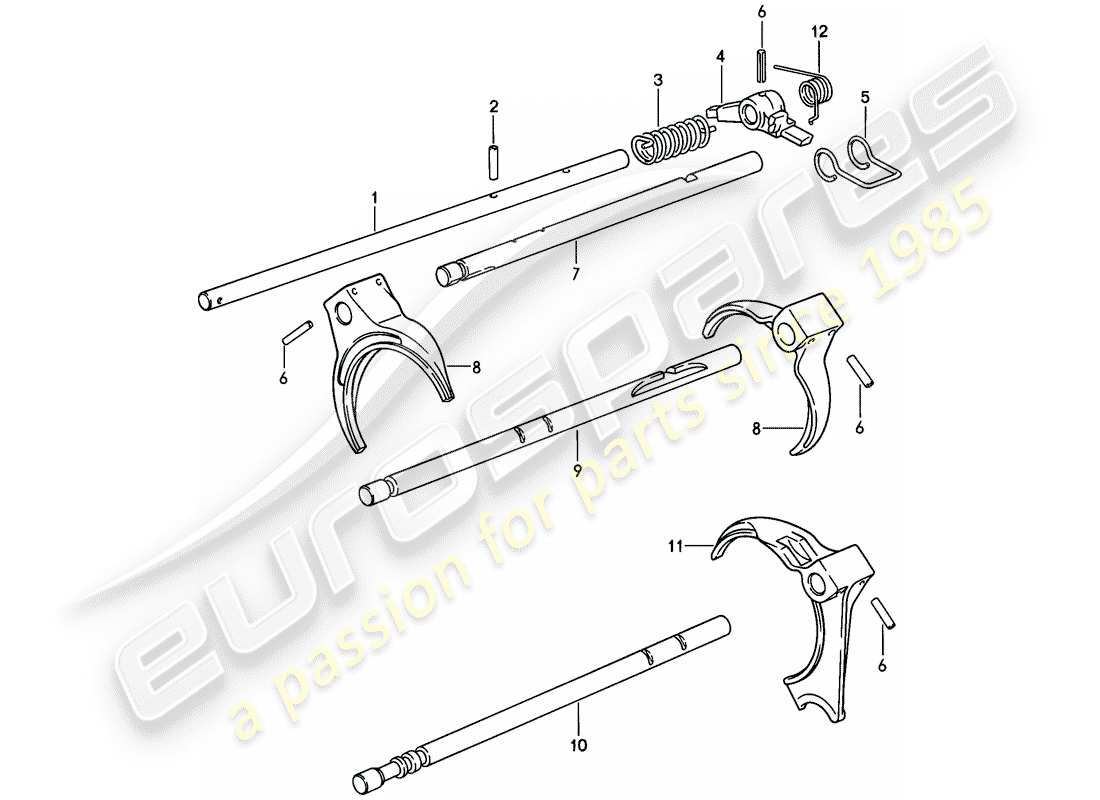 a part diagram from the porsche 928 parts catalogue