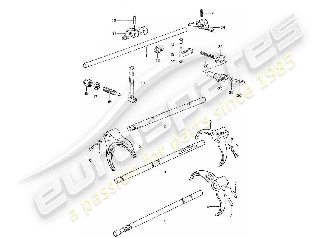a part diagram from the porsche 928 parts catalogue