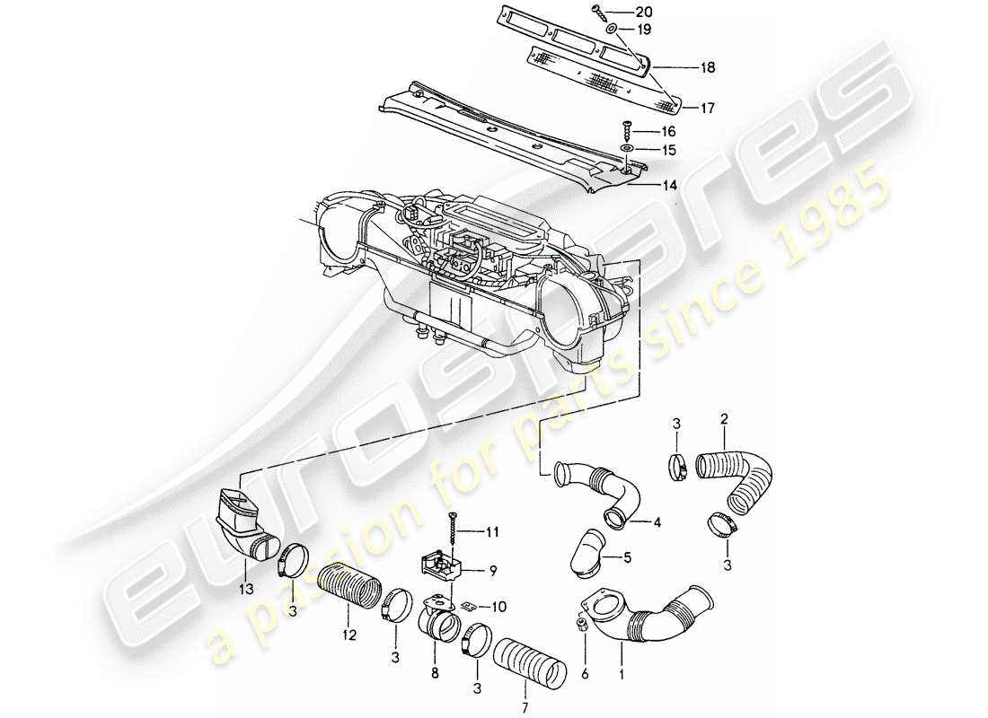 VIEW PARTS DIAGRAMS FROM THE PORSCHE 993 PARTS CATALOGUE a part diagram from the porsche 993 parts catalogue