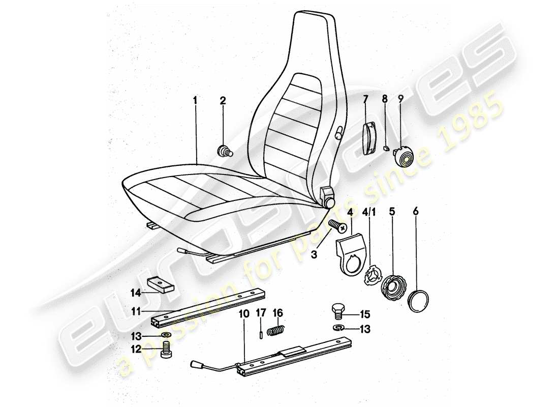 a part diagram from the porsche 1976 (911 turbo) parts catalogue