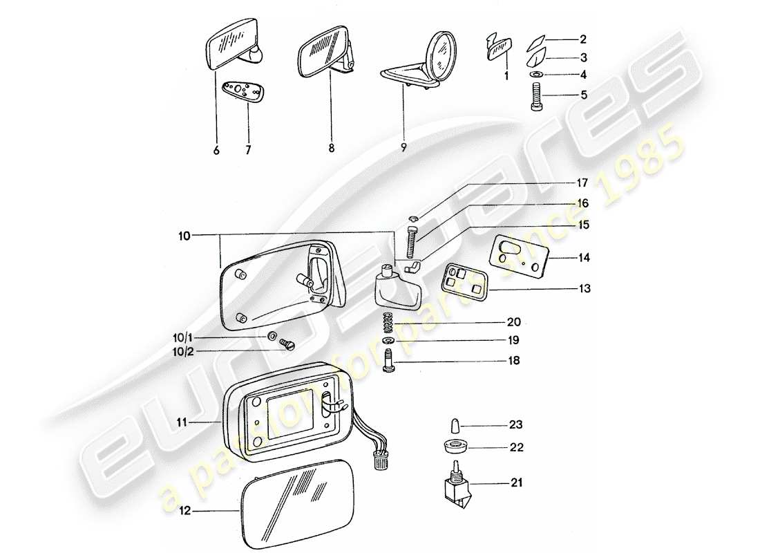 a part diagram from the porsche 1976 (911 turbo) parts catalogue