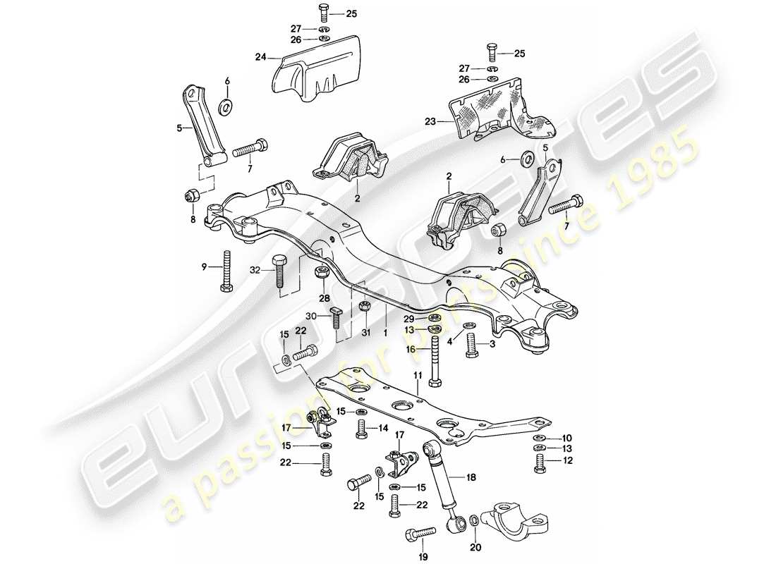 a part diagram from the porsche 1981 (928) parts catalogue
