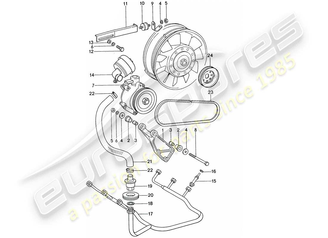 a part diagram from the porsche 911 parts catalogue