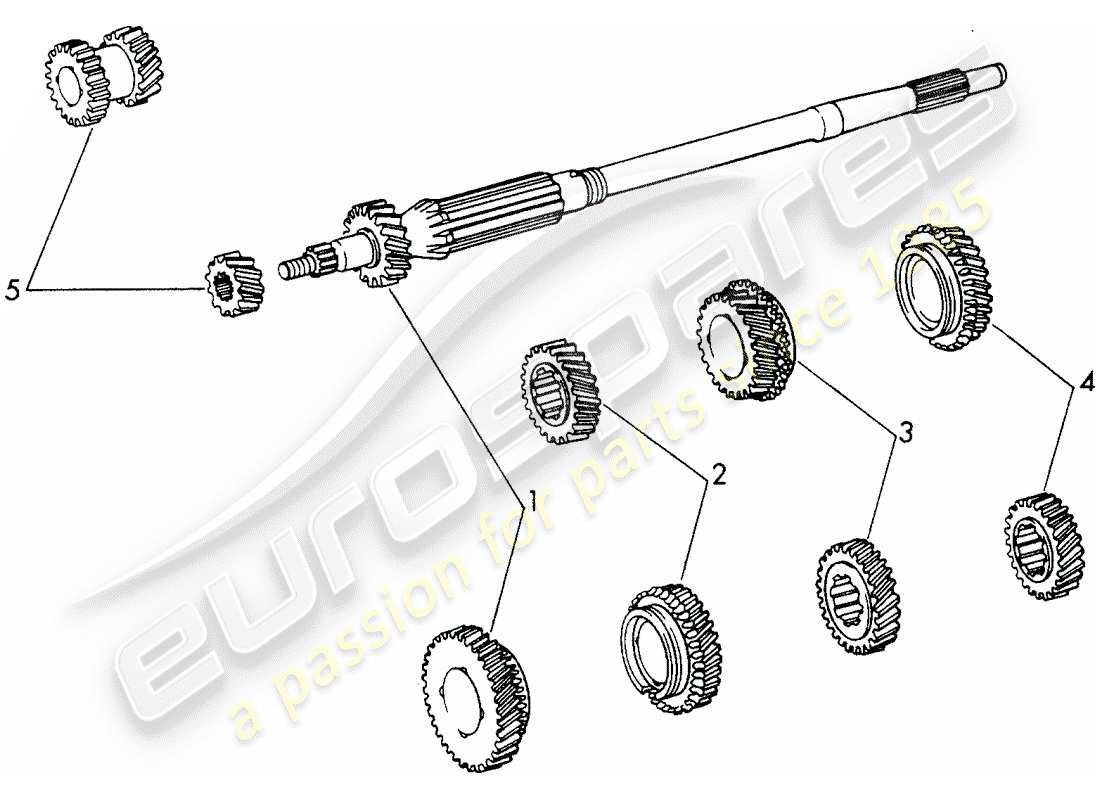 a part diagram from the porsche 911 parts catalogue