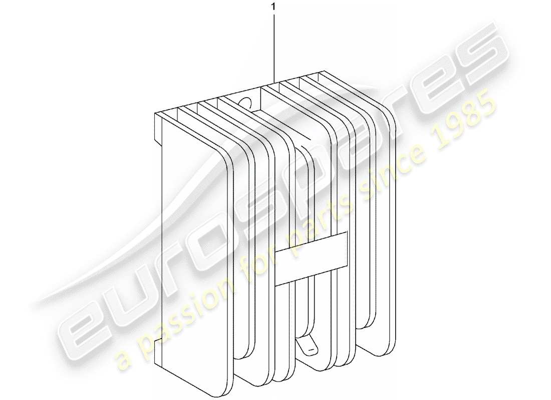 a part diagram from the porsche accessories and tequipment parts catalogue