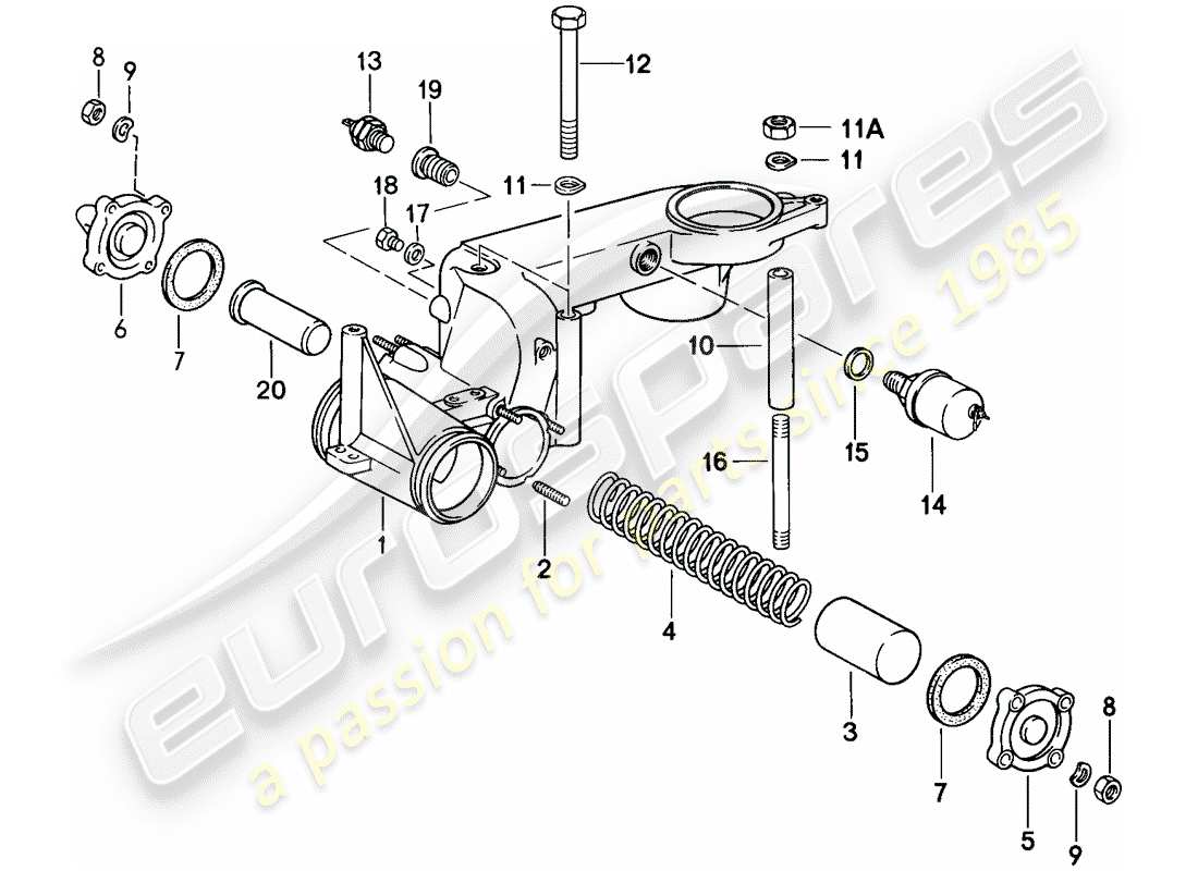 VIEW PARTS DIAGRAMS FROM THE PORSCHE 911 PARTS CATALOGUE a part diagram from the porsche 911 parts catalogue