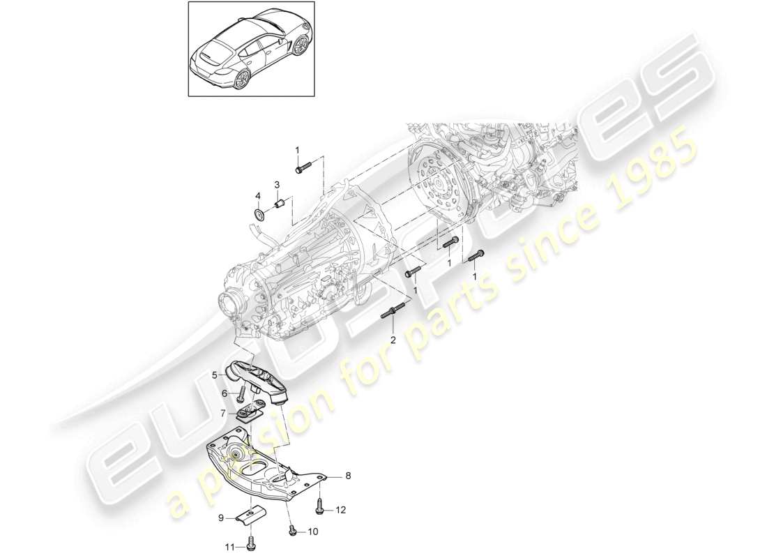 a part diagram from the porsche 2015 (panamera 970) parts catalogue