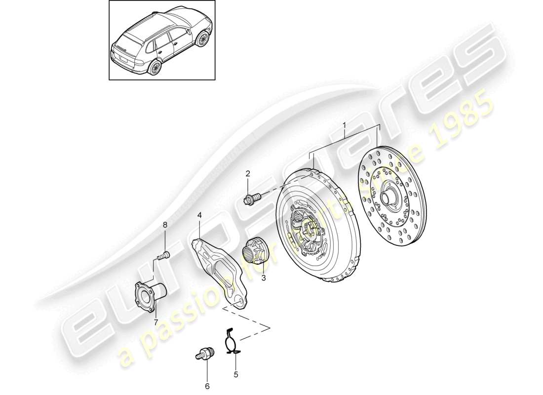 VIEW PARTS DIAGRAMS FROM THE PORSCHE CAYENNE PARTS CATALOGUE a part diagram from the porsche cayenne parts catalogue