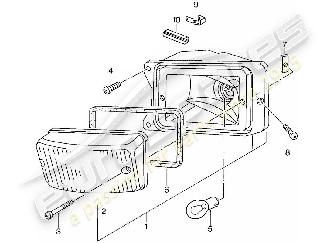 a part diagram from the porsche 924 parts catalogue