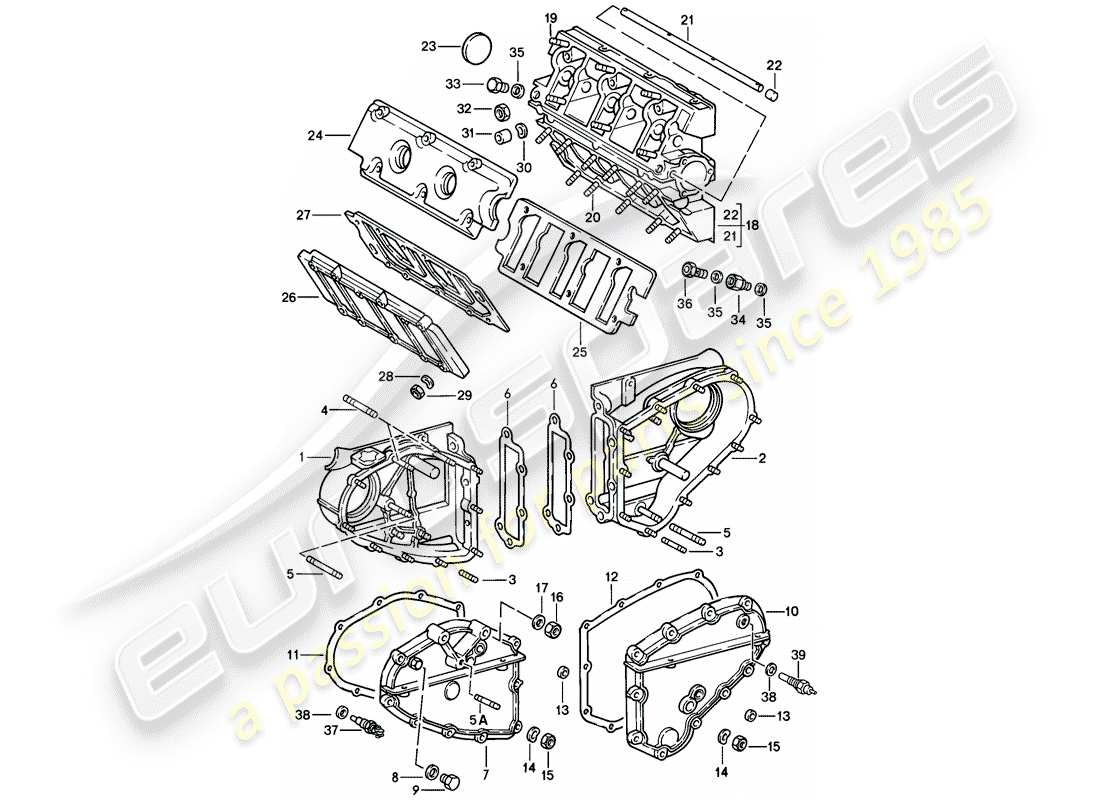 a part diagram from the porsche 911 parts catalogue
