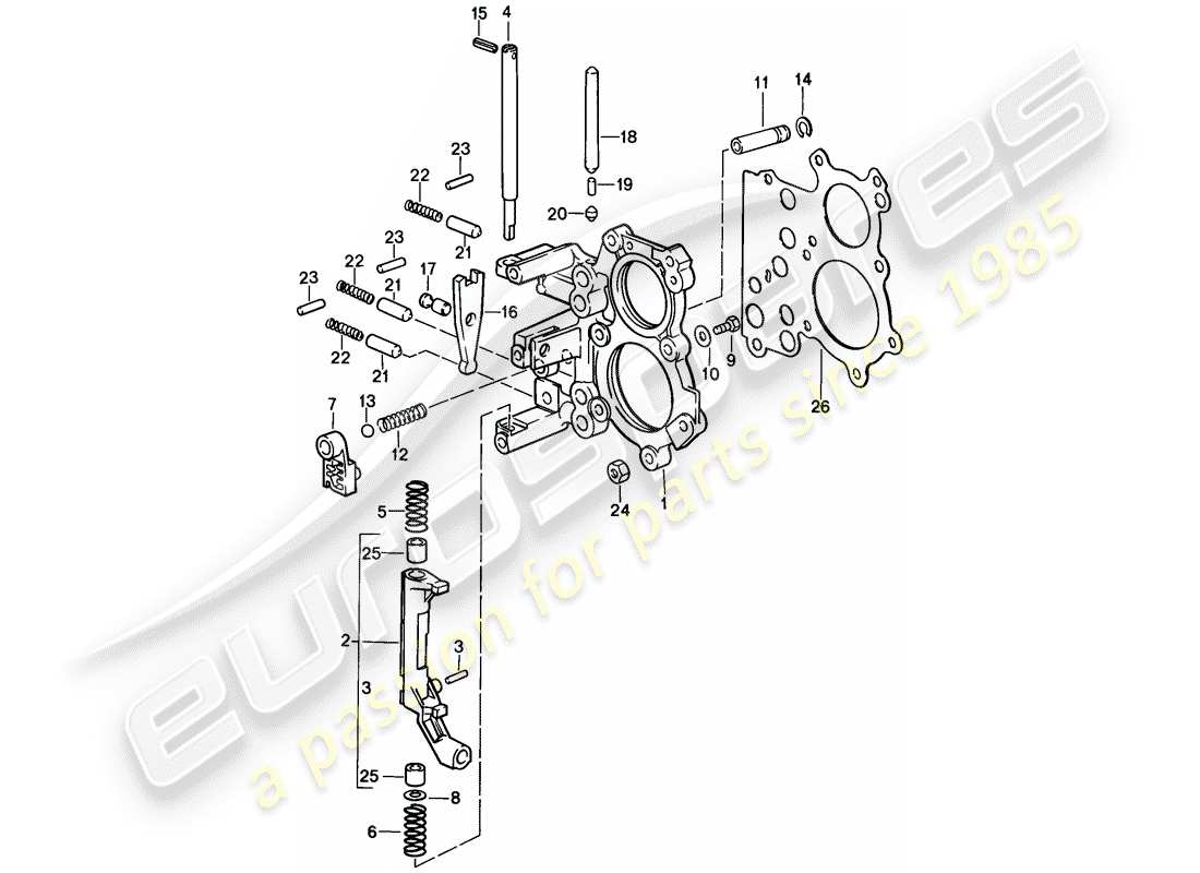 a part diagram from the porsche 911 parts catalogue