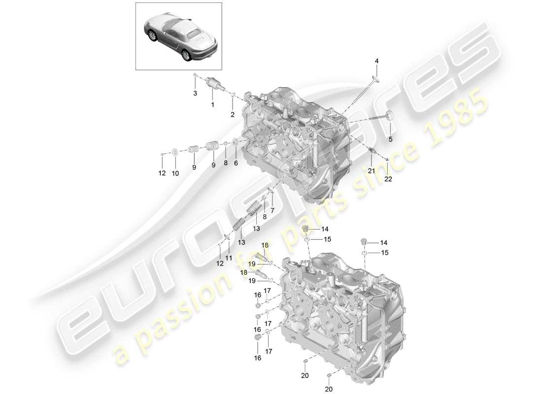 a part diagram from the porsche 2018 (718 boxster) parts catalogue
