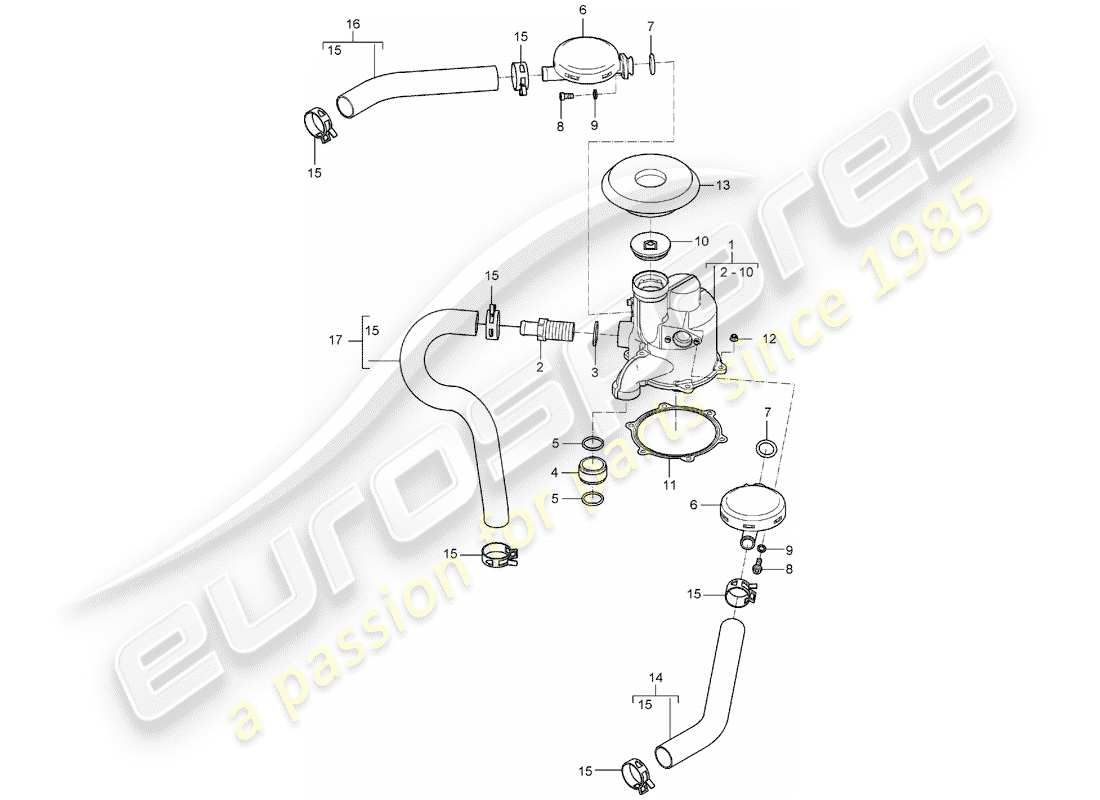 a part diagram from the porsche carrera gt parts catalogue