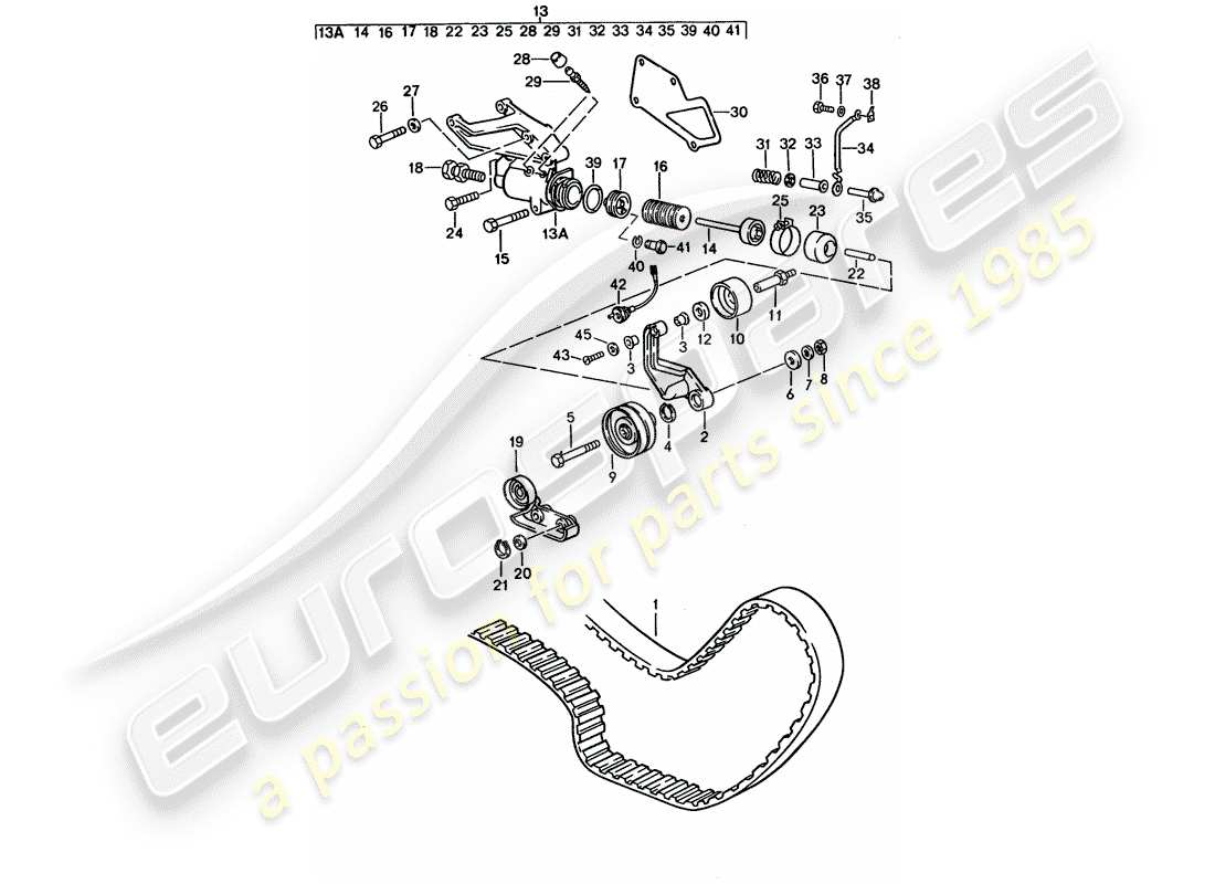 VIEW PARTS DIAGRAMS FROM THE PORSCHE 928 PARTS CATALOGUE a part diagram from the porsche 928 parts catalogue