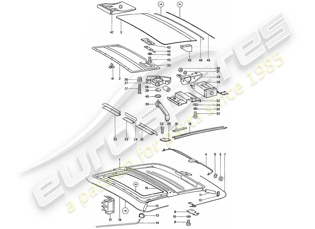 a part diagram from the porsche 1976 (911) parts catalogue