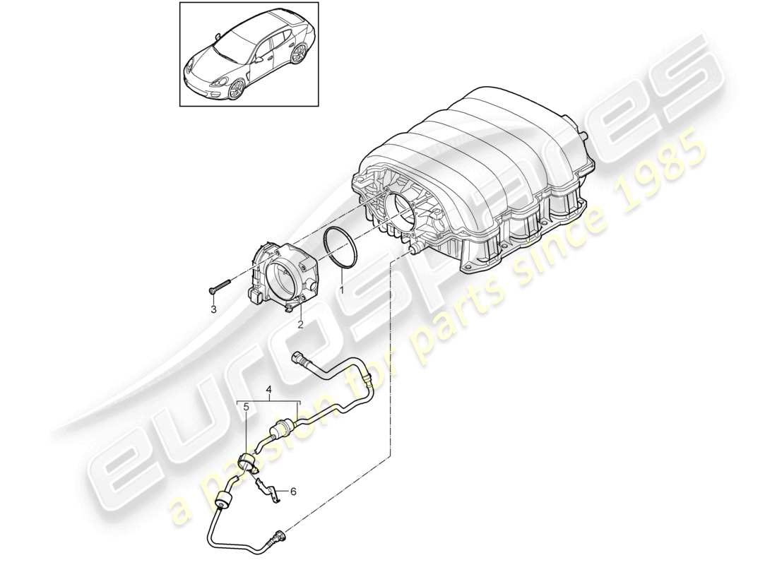 a part diagram from the porsche 2014 (panamera 970) parts catalogue
