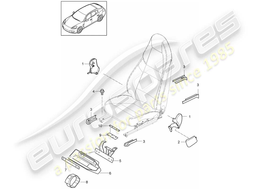 VIEW PARTS DIAGRAMS FROM THE PORSCHE PANAMERA PARTS CATALOGUE a part diagram from the porsche panamera parts catalogue