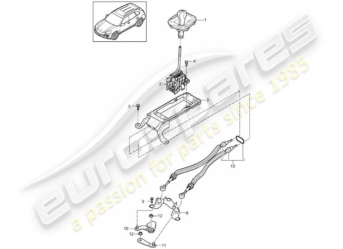 a part diagram from the porsche cayenne parts catalogue