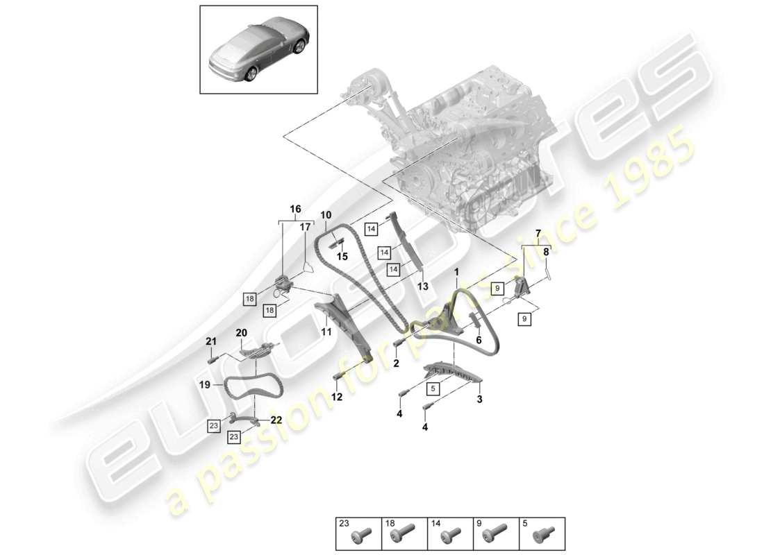 VIEW PARTS DIAGRAMS FROM THE PORSCHE PANAMERA PARTS CATALOGUE a part diagram from the porsche panamera parts catalogue