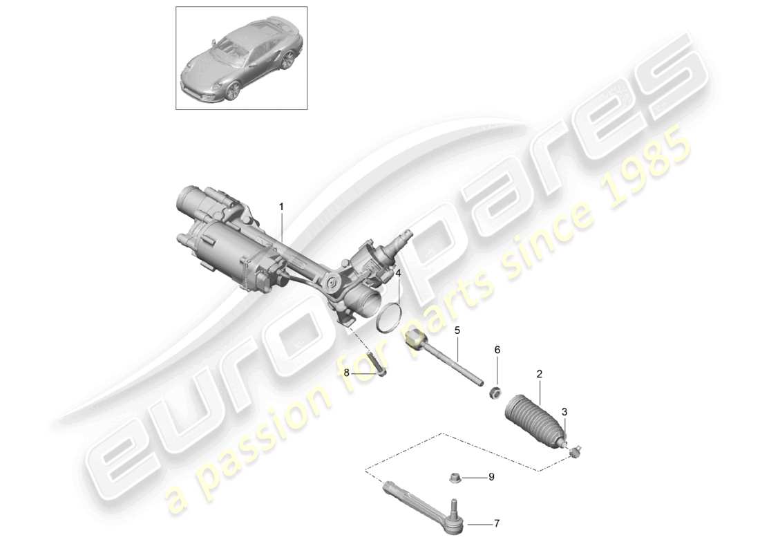 a part diagram from the porsche 2014 (991-1 turbo) parts catalogue