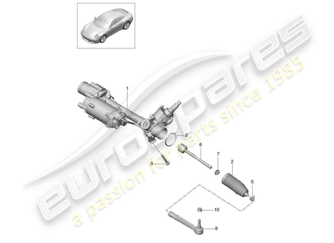 a part diagram from the porsche 2018 (991-2) parts catalogue