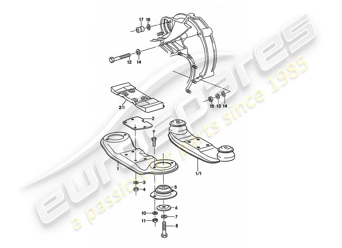 a part diagram from the porsche 911 parts catalogue