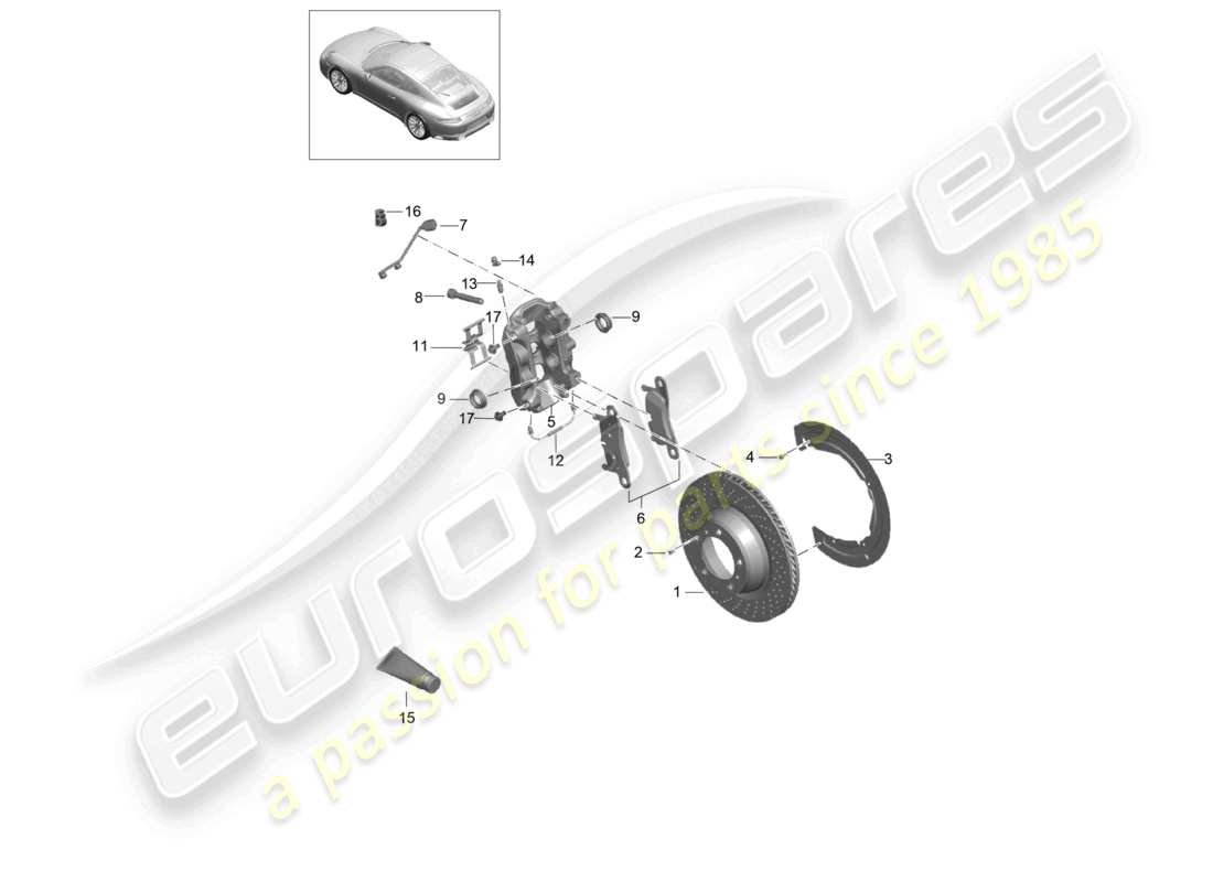 VIEW PARTS DIAGRAMS FROM THE PORSCHE 991 PARTS CATALOGUE a part diagram from the porsche 991 parts catalogue