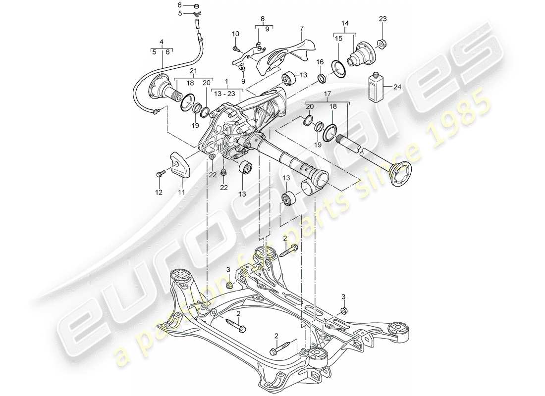 a part diagram from the porsche cayenne parts catalogue