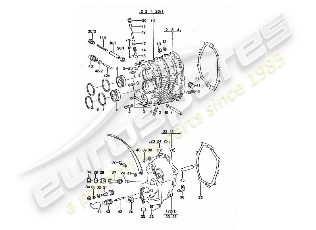 a part diagram from the porsche 1976 (911 turbo) parts catalogue