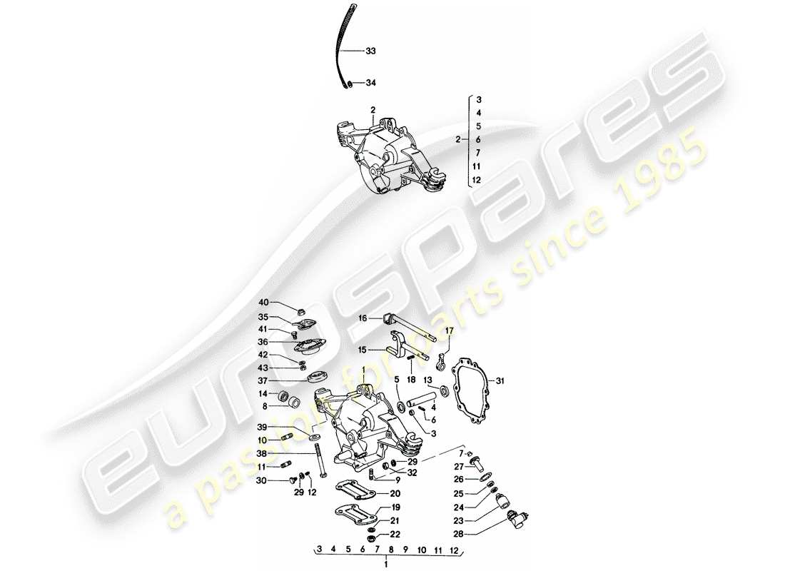 a part diagram from the porsche 1973 (914) parts catalogue