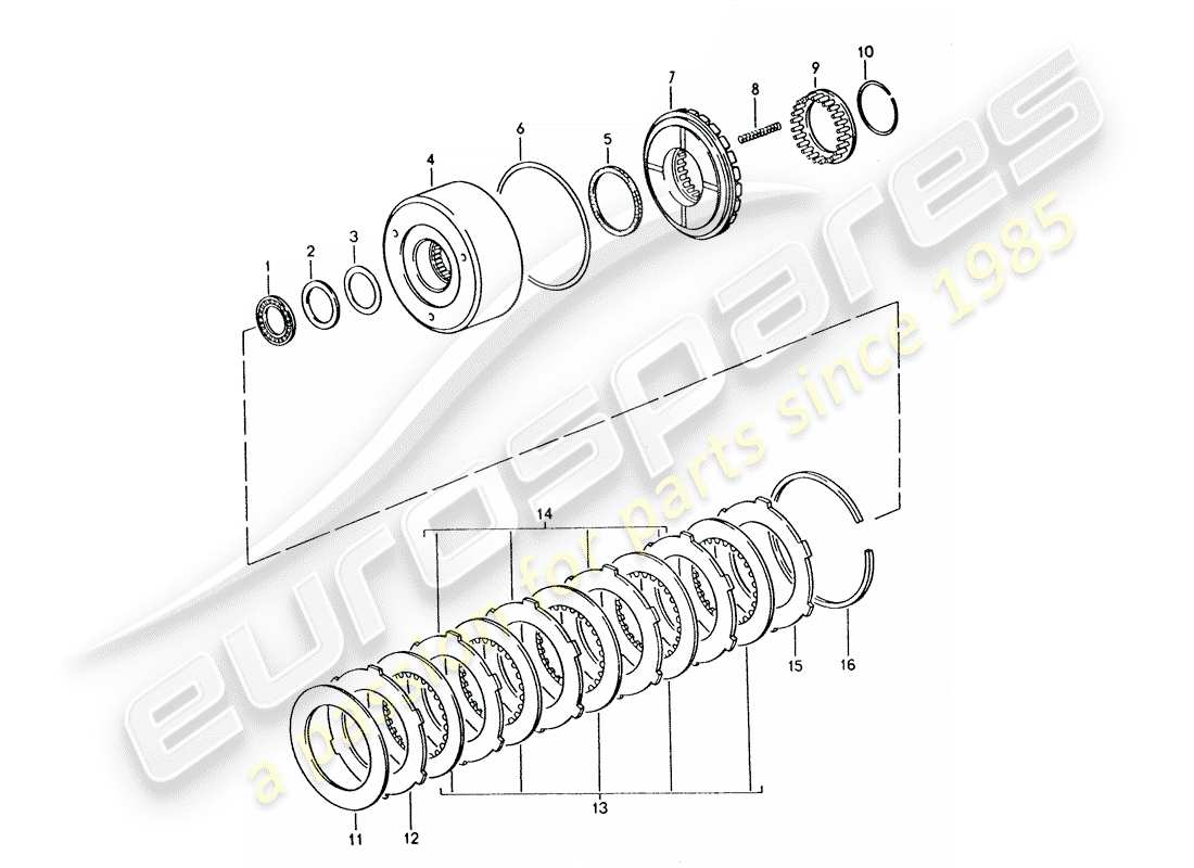 a part diagram from the porsche 928 parts catalogue