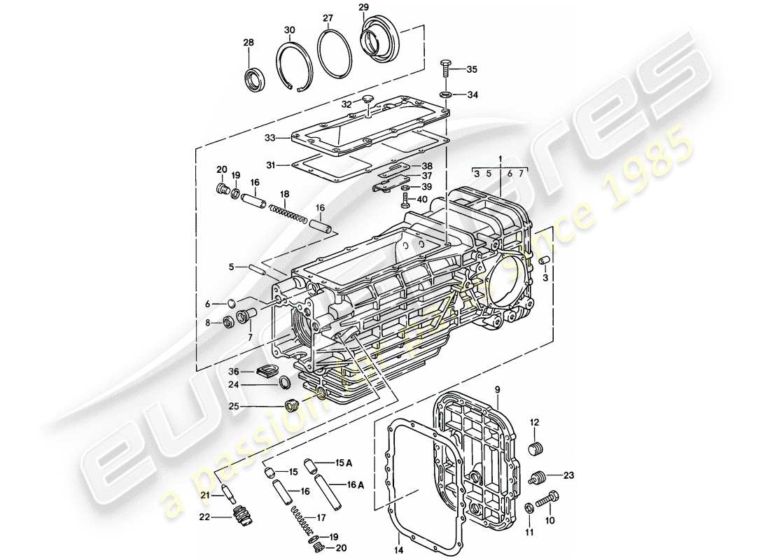 a part diagram from the porsche 1983 (928) parts catalogue