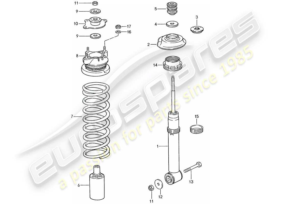 a part diagram from the porsche 1991 (928) parts catalogue