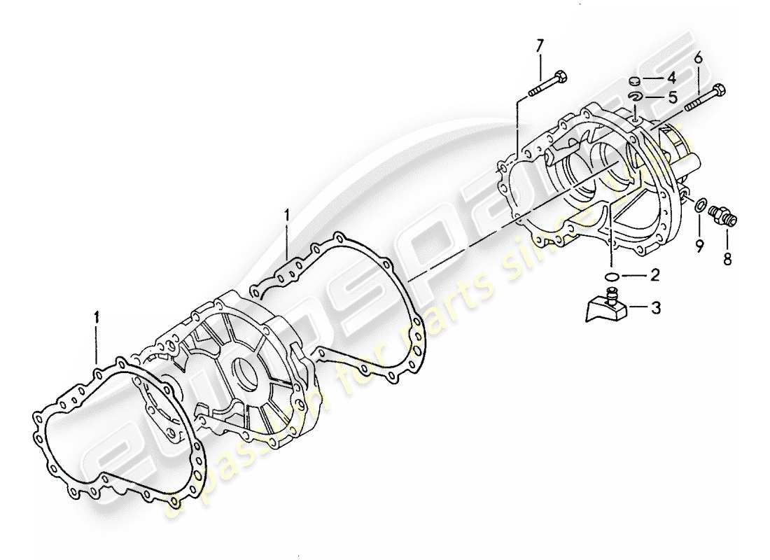a part diagram from the porsche 1993 (968) parts catalogue