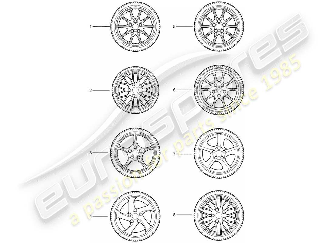 VIEW PARTS DIAGRAMS FROM THE PORSCHE ACCESSORIES AND TEQUIPMENT PARTS CATALOGUE a part diagram from the porsche accessories and tequipment parts catalogue