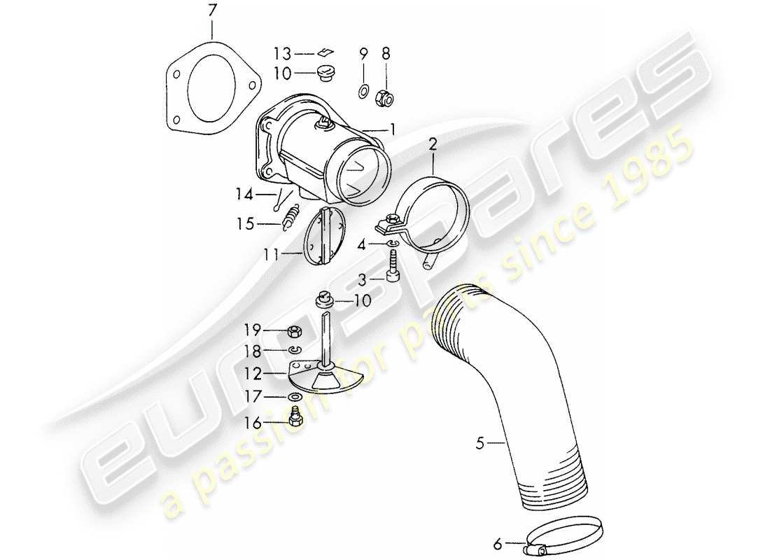 a part diagram from the porsche 911 parts catalogue
