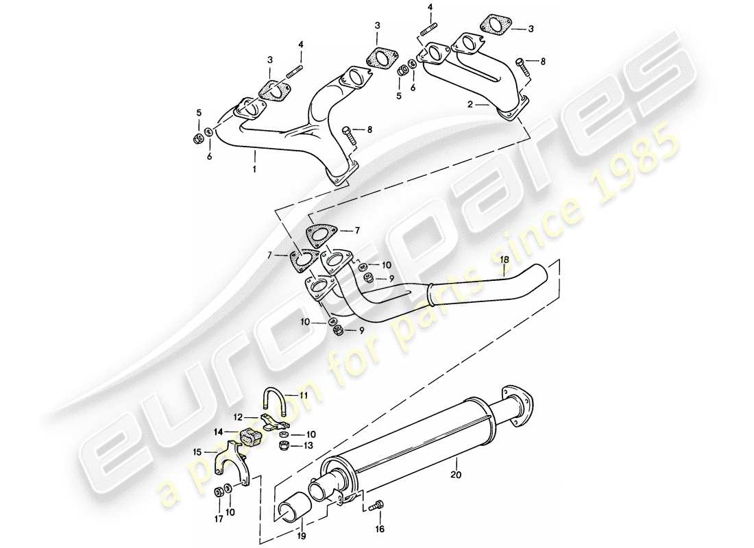a part diagram from the porsche 944 parts catalogue