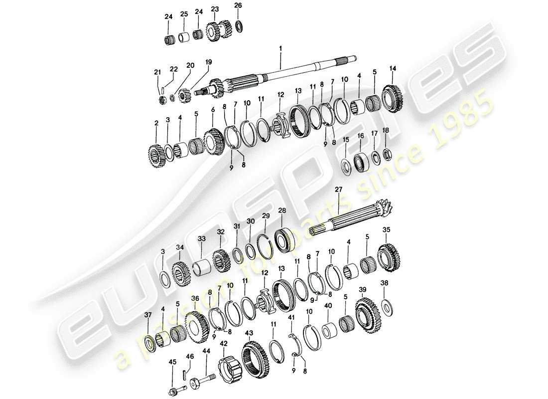 a part diagram from the porsche 914 parts catalogue