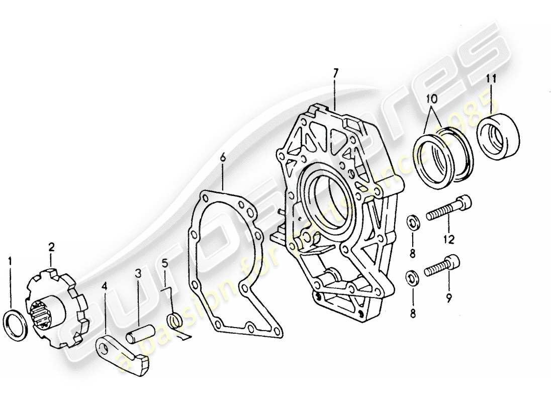 a part diagram from the porsche 1994 (928) parts catalogue