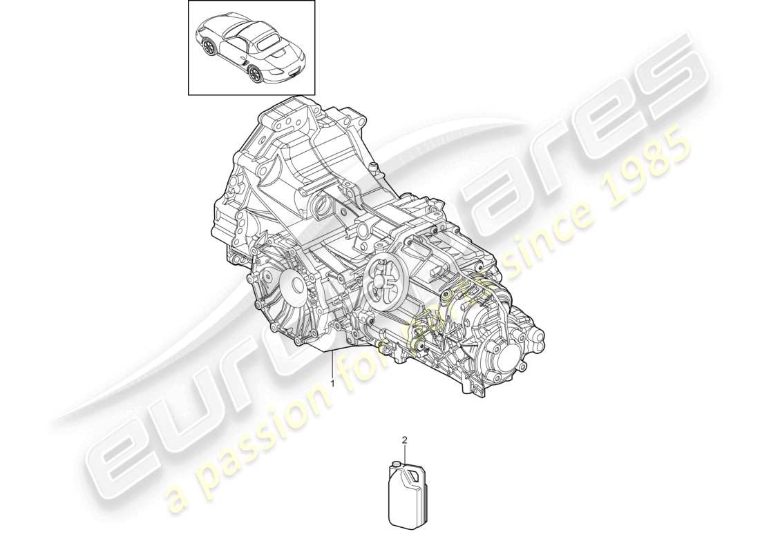 a part diagram from the porsche boxster parts catalogue