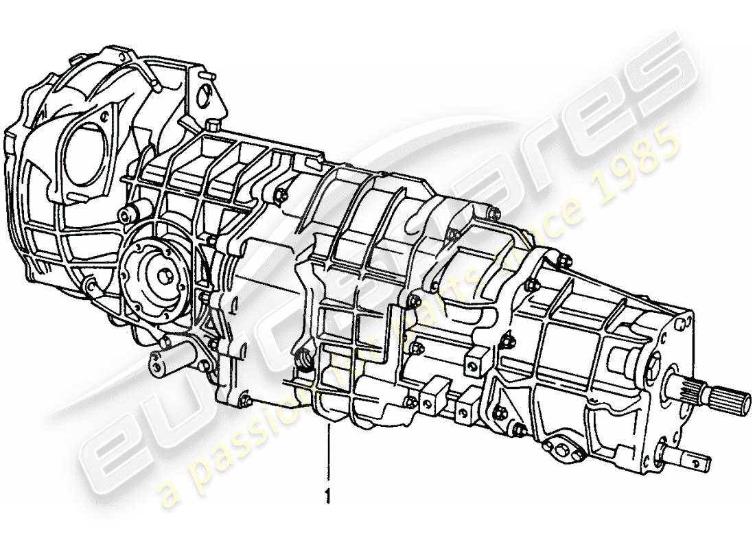 a part diagram from the porsche 1964 (refurbished and exchange catalogue) parts catalogue