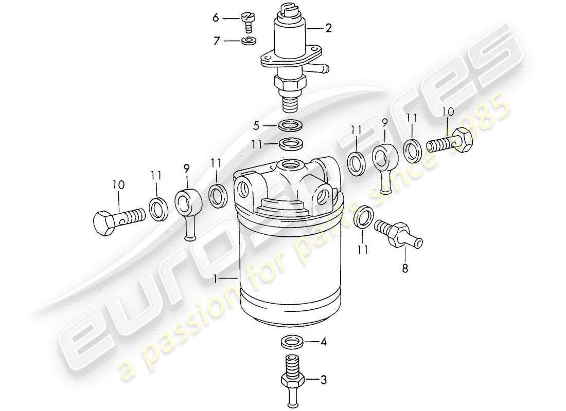 a part diagram from the porsche 1971 (911) parts catalogue
