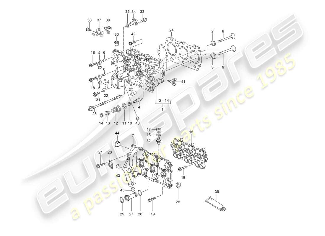 VIEW PARTS DIAGRAMS FROM THE PORSCHE BOXSTER PARTS CATALOGUE a part diagram from the porsche boxster parts catalogue