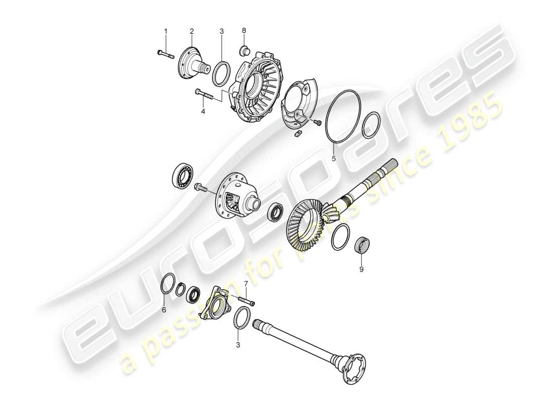 a part diagram from the porsche 2004 (986 boxster) parts catalogue