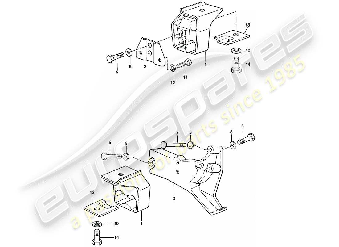 a part diagram from the porsche 924 parts catalogue
