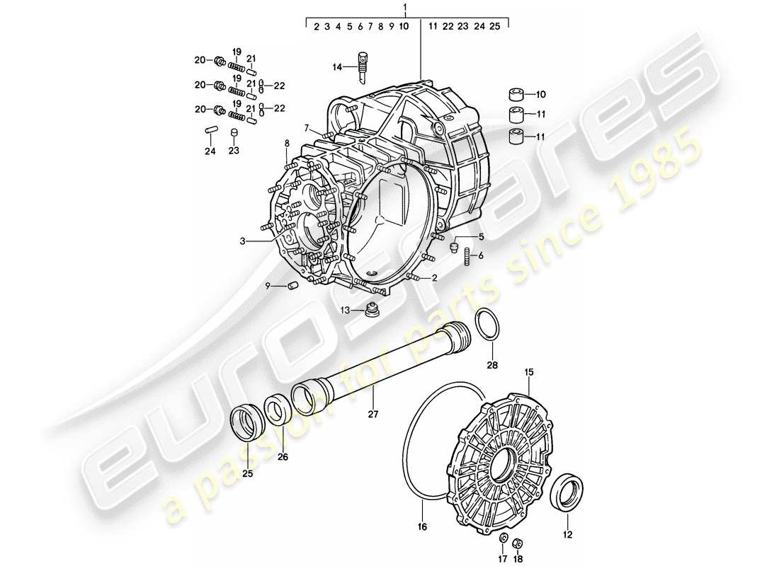 a part diagram from the porsche 911 parts catalogue