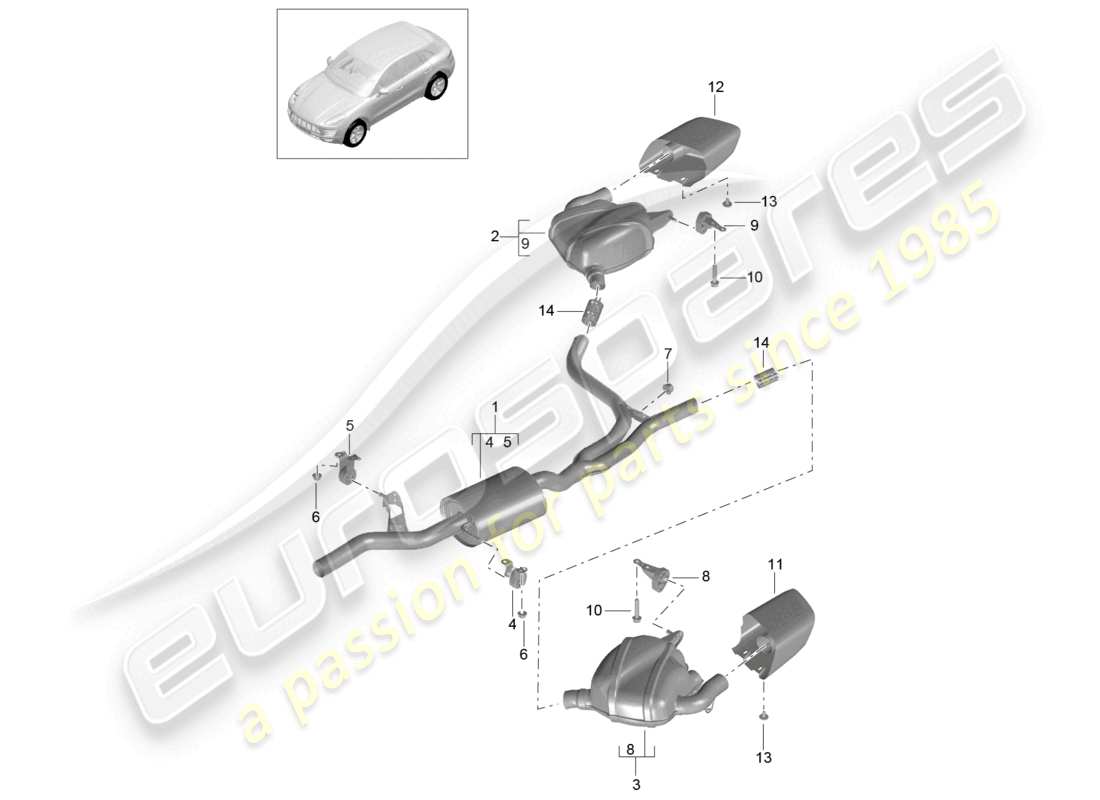 a part diagram from the porsche macan parts catalogue