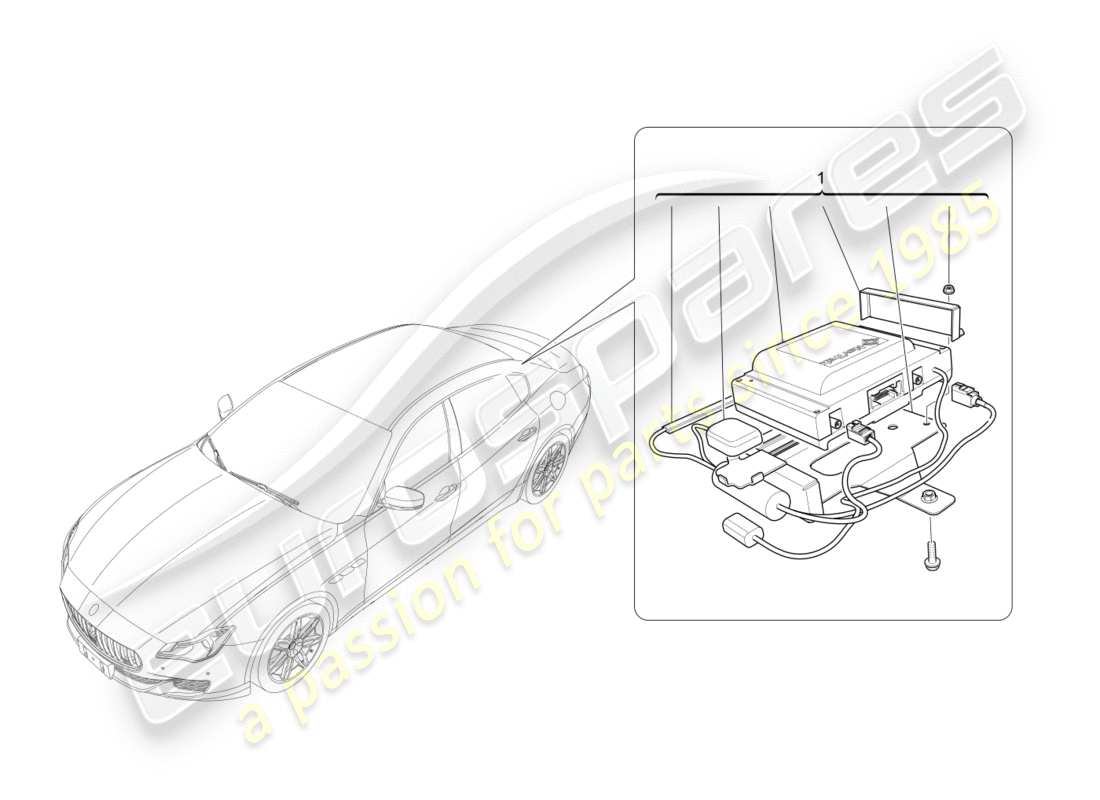maserati qtp 3.0 tds v6 275hp (2015) alarm and immobilizer system part diagram
